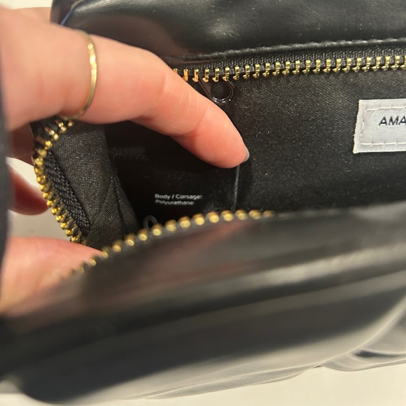 Amanda Uprichard Black Quilted Belt Bag Crossbody Purse - Picture 7 of 13